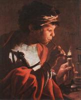 Terbrugghen, Hendrick - Boy Lighting a Pipe
